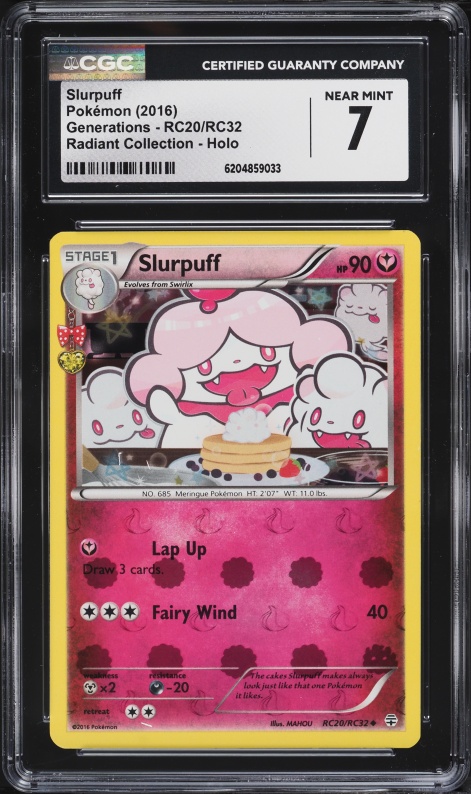 2016 Pokemon XY Generations Radiant Collection Holo Slurpuff #RC20 CGC 7 NRMT