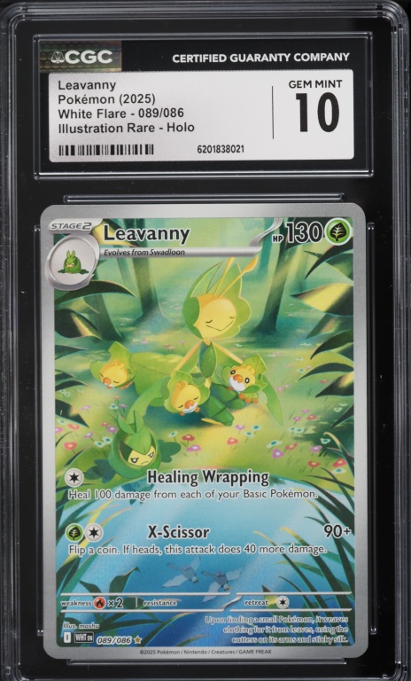 2025 Pokemon Scarlet & Violet White Flare IR Leavanny #89 CGC 10 GEM MINT