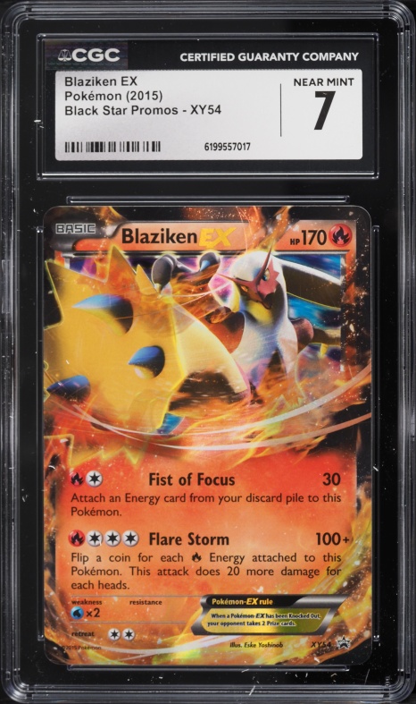2015 Pokemon XY Black Star Promo Blaziken EX #XY54 CGC 7 NRMT