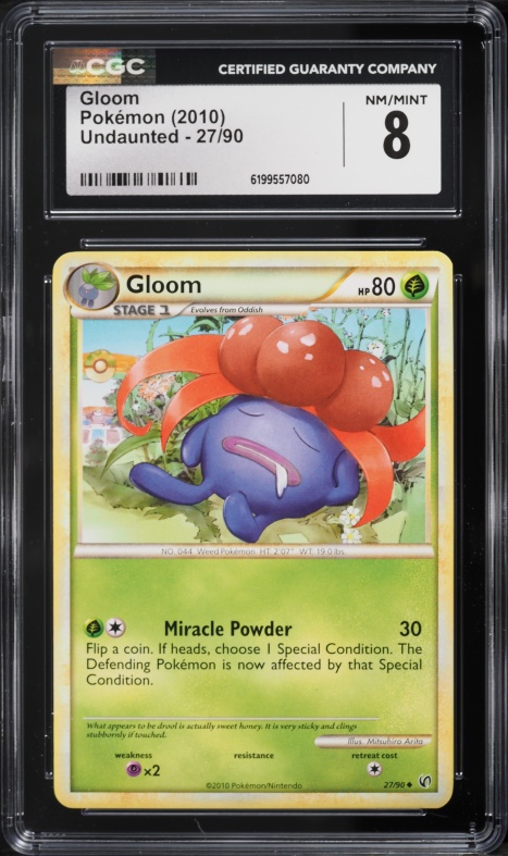 2010 Pokemon HeartGold & SoulSilver Undaunted Gloom #27 CGC 8 NM-MT