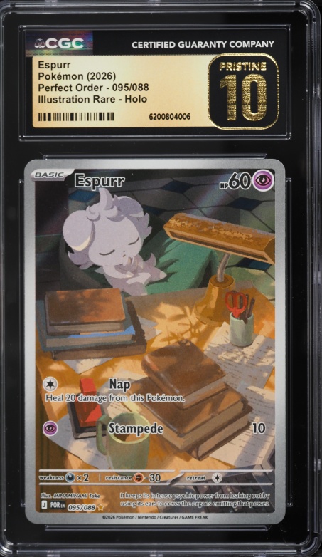 2026 Pokemon Mega Evolution Perfect Order IR Espurr #95 CGC 10 PRISTINE