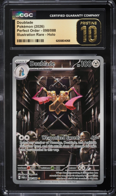 2026 Pokemon Mega Evolution Perfect Order IR Doublade #98 CGC 10 PRISTINE