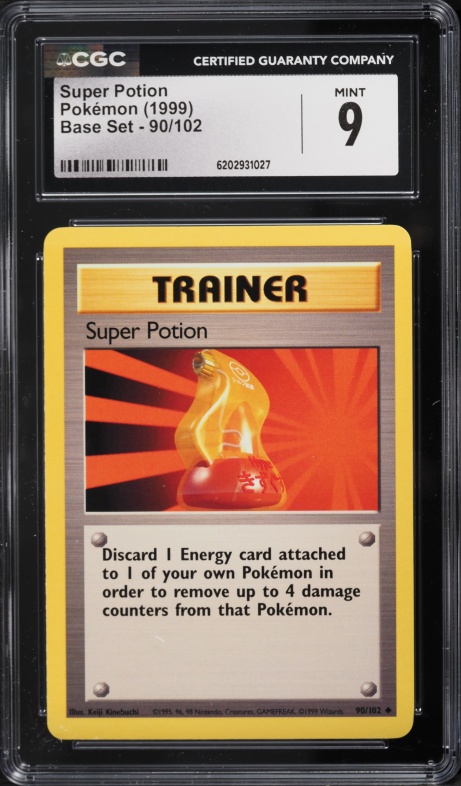 1999 Pokemon Base Set Super Potion #90 CGC 9 MINT