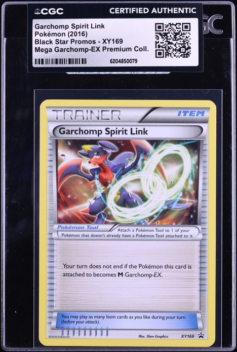 2016 Pokemon Black Star Promo Mega Garchomp-EX Premium Garchomp Spirit Link #XY169 CGC AUTH