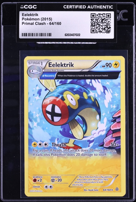 2015 Pokemon XY Primal Clash Eelektrik #64 CGC AUTH