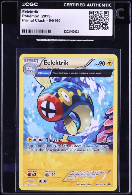 2015 Pokemon XY Primal Clash Eelektrik #64 CGC AUTH