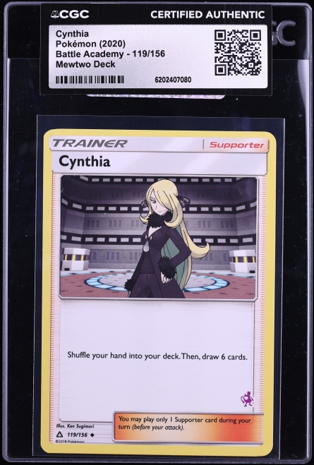 2020 Pokemon Sword & Shield Battle Academy Mewtwo Deck Cynthia #119 CGC AUTH