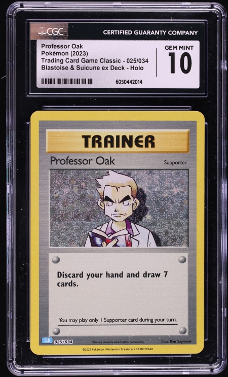2023 Pokemon TCG Classic Collection Holo Professor Oak #25 CGC 10 GEM MINT