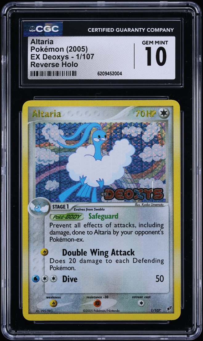 2005 Pokemon EX Deoxys Reverse Holo Altaria #1 CGC 10 GEM MINT