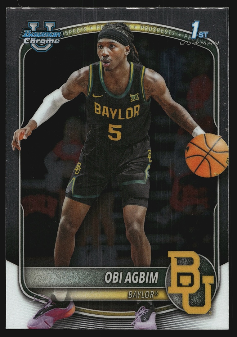 Obi Agbim #BCP-9 2025 Bowman Mega Box Chrome Prospects Mojo Basketball