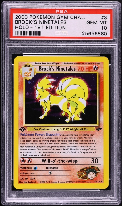 2000 Pokemon Gym Challenge 1st Edition Holo Brock's Ninetales #3 PSA 10 GEM MINT