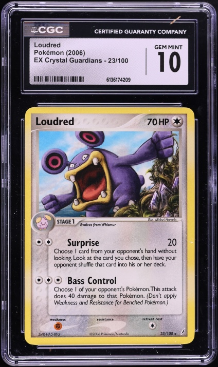 2006 Pokemon EX Crystal Guardians Holo Loudred #23 CGC 10 GEM MINT