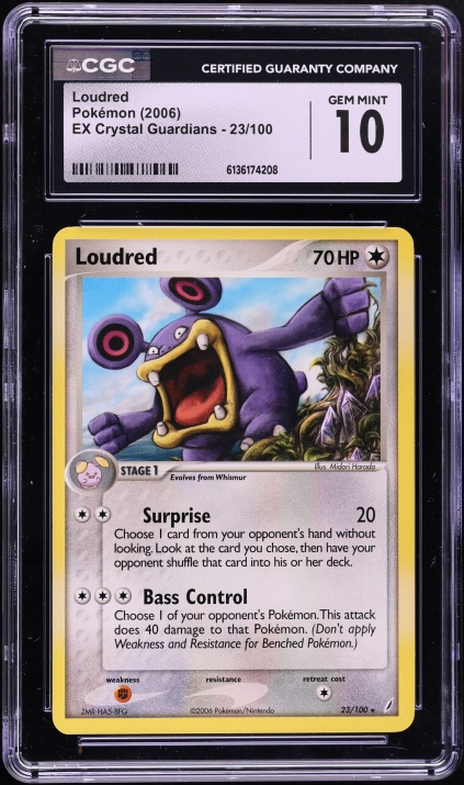 2006 Pokemon EX Crystal Guardians Holo Loudred #23 CGC 10 GEM MINT