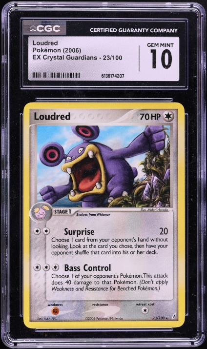 2006 Pokemon EX Crystal Guardians Holo Loudred #23 CGC 10 GEM MINT