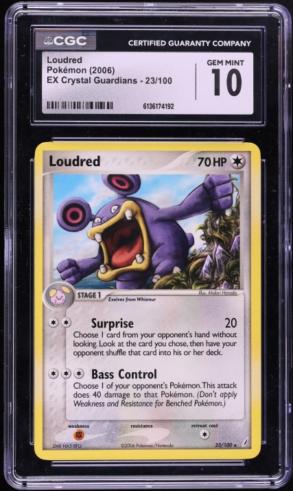 2006 Pokemon EX Crystal Guardians Holo Loudred #23 CGC 10 GEM MINT