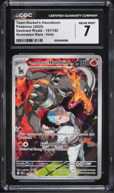 2025 Pokemon Scarlet & Violet Destined Rivals IR Team Rocket's Houndoom #191 CGC 7 NRMT