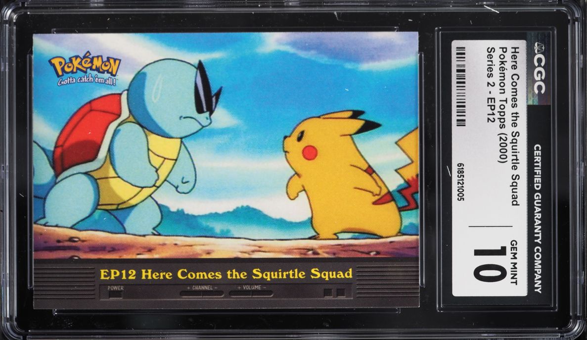 2000 Topps Pokemon Series 2 Here Comes The Squirtle Squad #EP12 CGC 10 GEM MINT