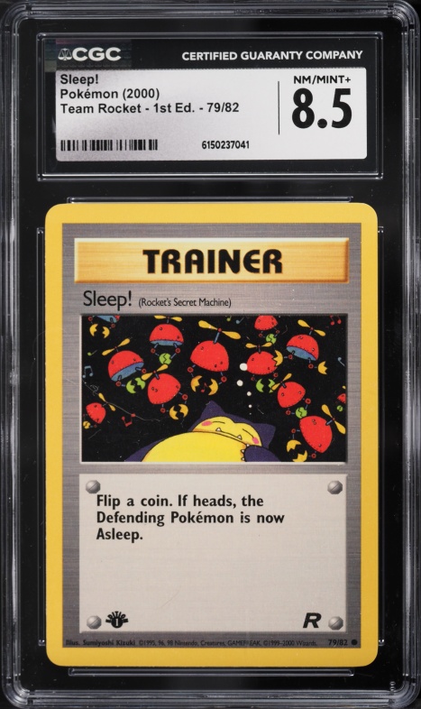 2000 Pokemon Team Rocket 1st Edition Sleep! #79 CGC 8.5 NM-MT+