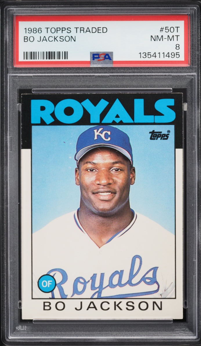 1986 Topps Traded Bo Jackson ROOKIE #50T PSA 8 NM-MT