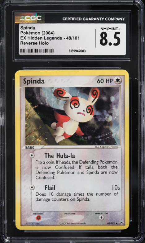 2004 Pokemon EX Hidden Legends Reverse Holo Spinda #48 CGC 8.5 NM-MT+