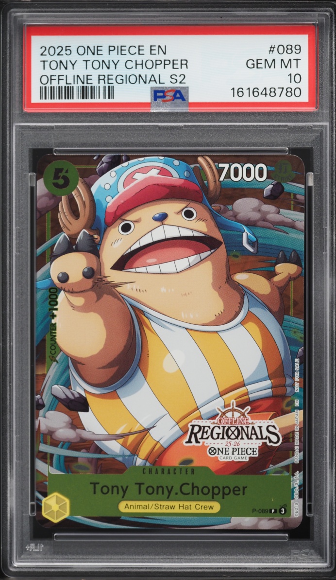 2025 One Piece Offline Regionals Season 2 Tony Tony Chopper #P-089 PSA 10 GEM MINT