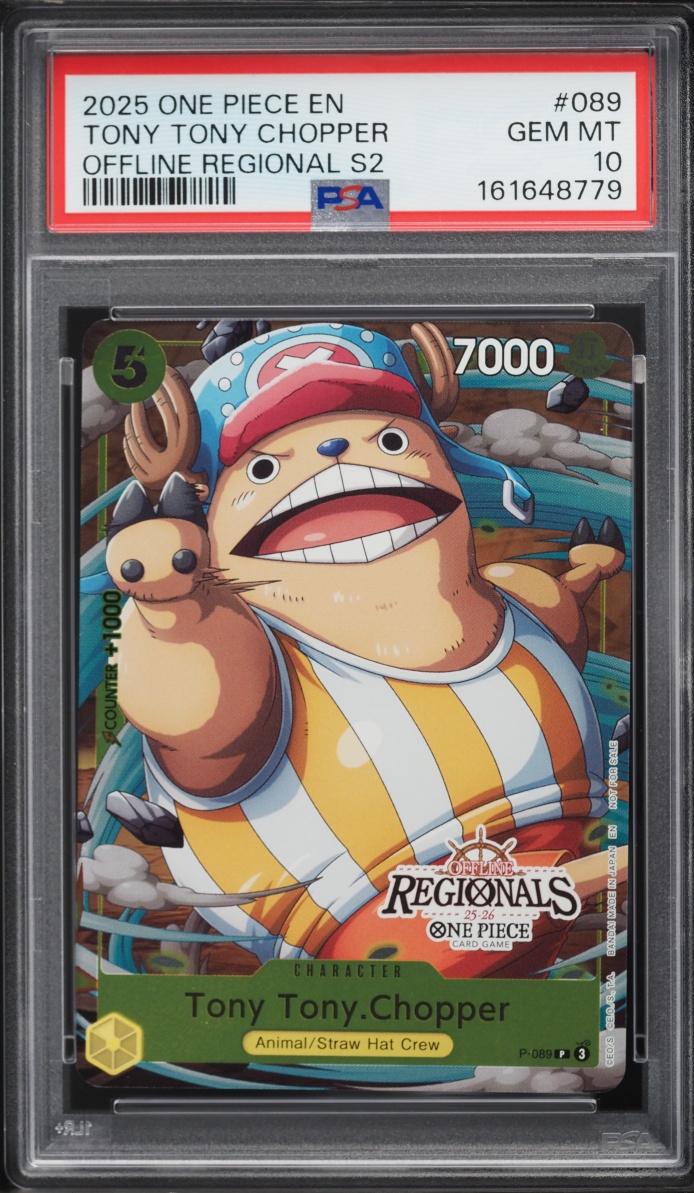 2025 One Piece Offline Regionals Season 2 Tony Tony Chopper #P-089 PSA 10 GEM MINT