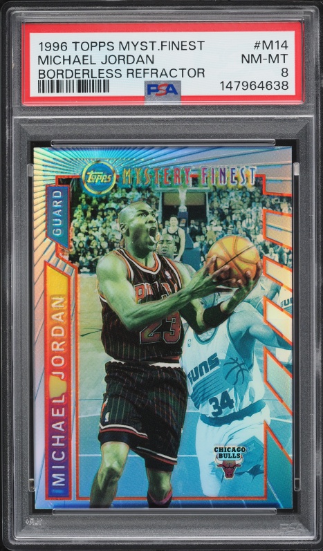 1996 Stadium Club Finest Reprint Refractor Michael Jordan #24 PSA