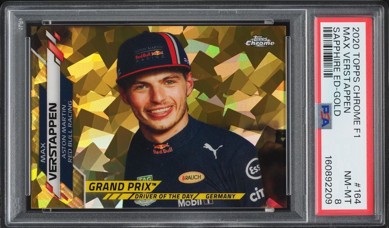 2020 Topps Chrome Formula 1 F1 Sapphire Aqua Max Verstappen /99