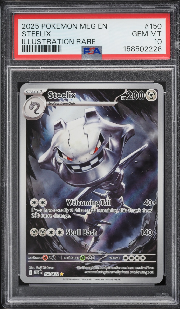 2025 Pokemon Mega Evolution IR Steelix #150 PSA 10 GEM MINT