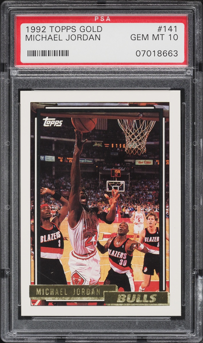 1992 Topps Gold Michael Jordan #141 PSA 10 GEM MINT