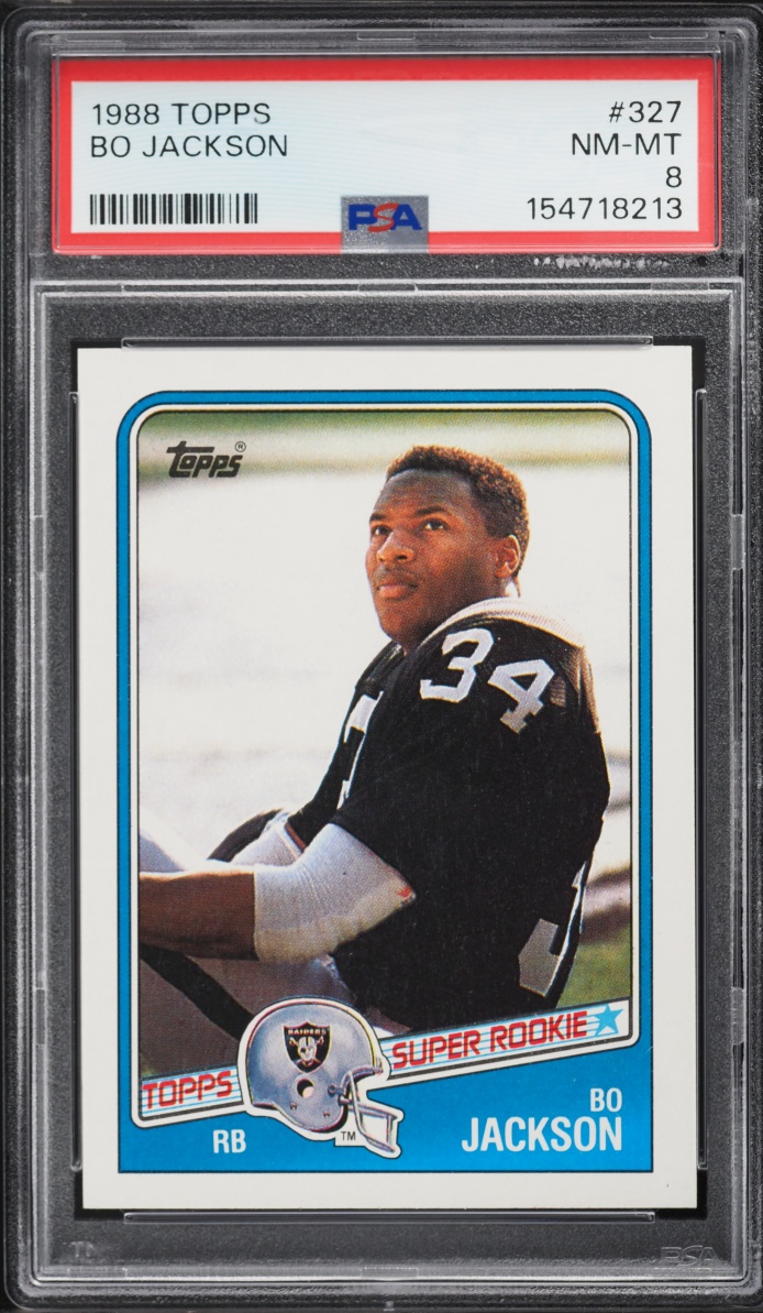 1988 Topps Football Bo Jackson ROOKIE #327 PSA 8 NM-MT