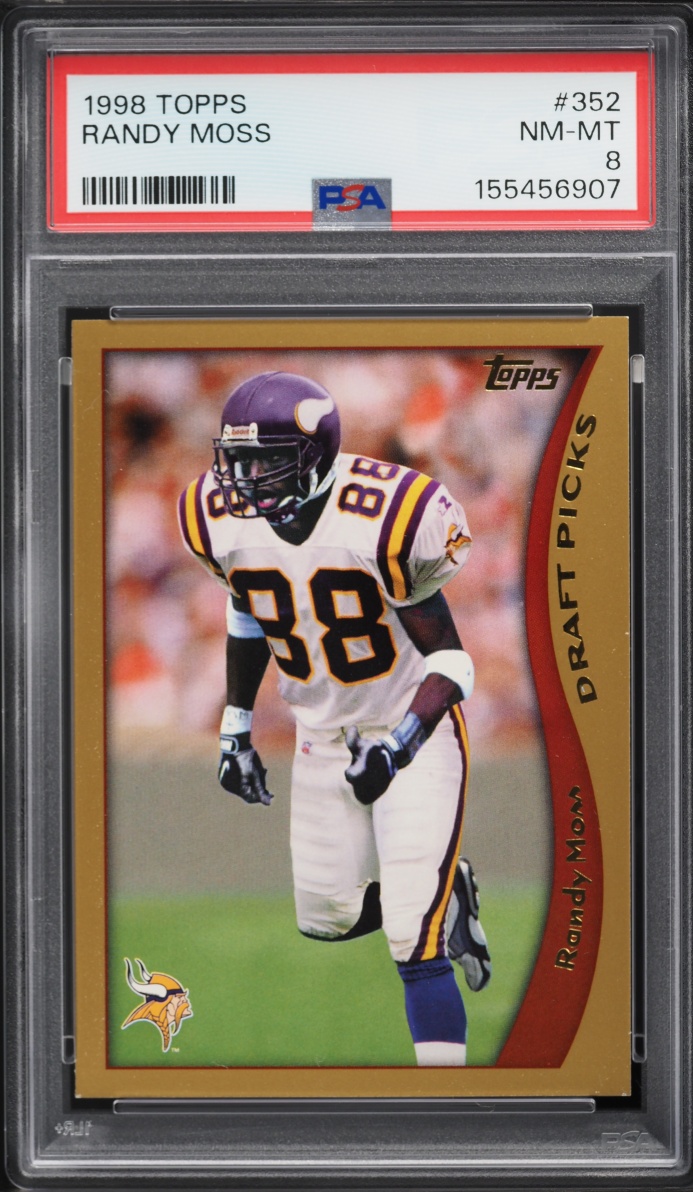 1998 Topps Football Randy Moss ROOKIE #352 PSA 8 NM-MT