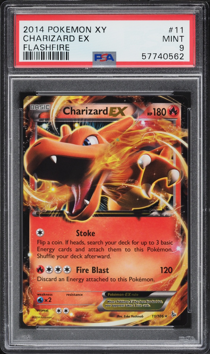 2014 Pokemon XY Flashfire Holo Charizard EX #11 PSA 9 MINT