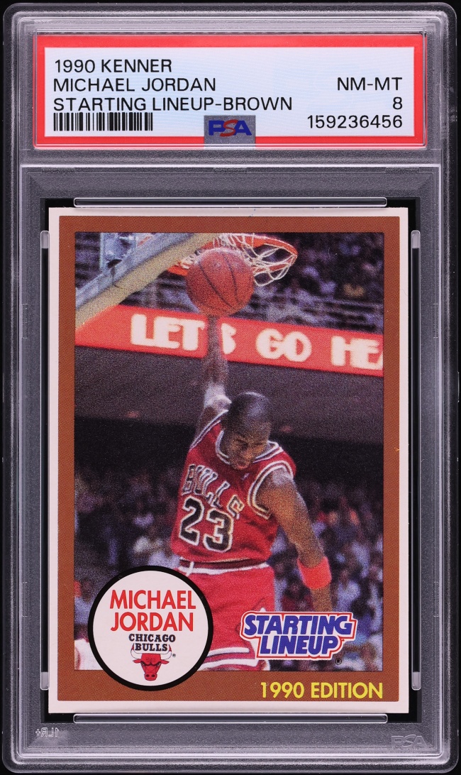 1990 Kenner Starting Line Up Brown Michael Jordan PSA 8 NM-MT