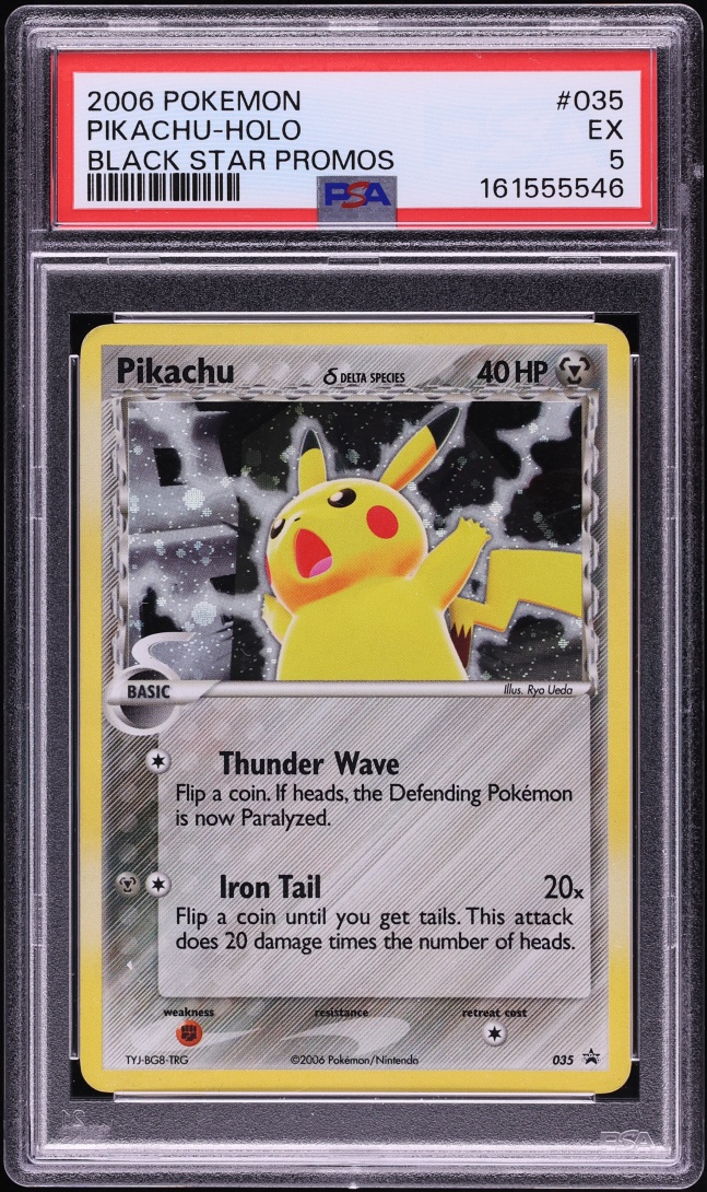 2006 Pokemon Black Star Promo Holo Pikachu #35 PSA 5 EX