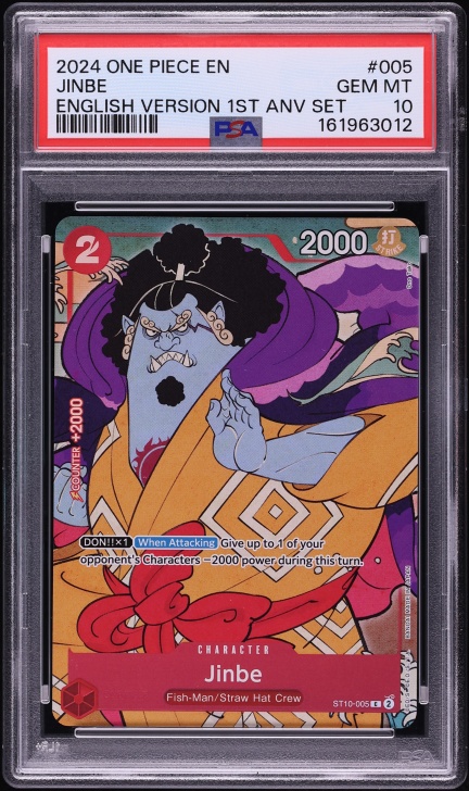 2025 One Piece Promo Winner Pack Vol 3 Alt Art Jinbe #EB02-055 CGC