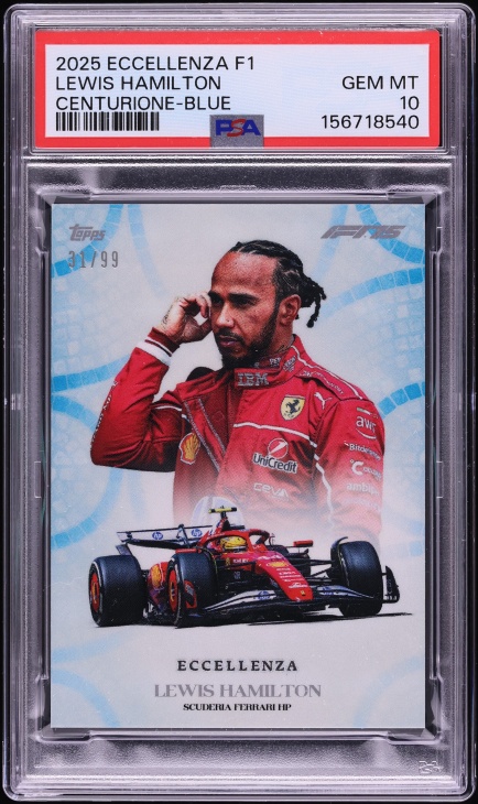 2020 Topps Chrome Formula 1 Sapphire Edition Lewis Hamilton #1 PSA