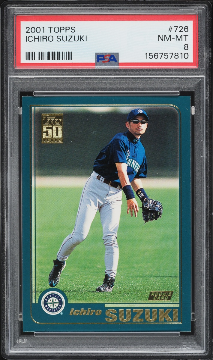 2001 Topps Ichiro Suzuki ROOKIE #726 PSA 8 NM-MT