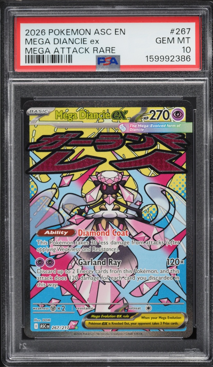 2026 Pokemon Mega Evolution Ascended Heroes MA Mega Diancie ex #267 PSA 10 GEM MINT