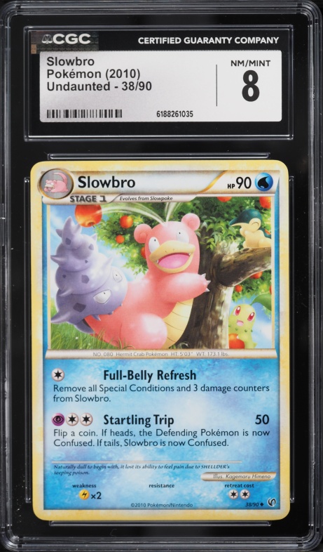 2010 Pokemon Undaunted Slowbro #38 CGC 8 NM-MT