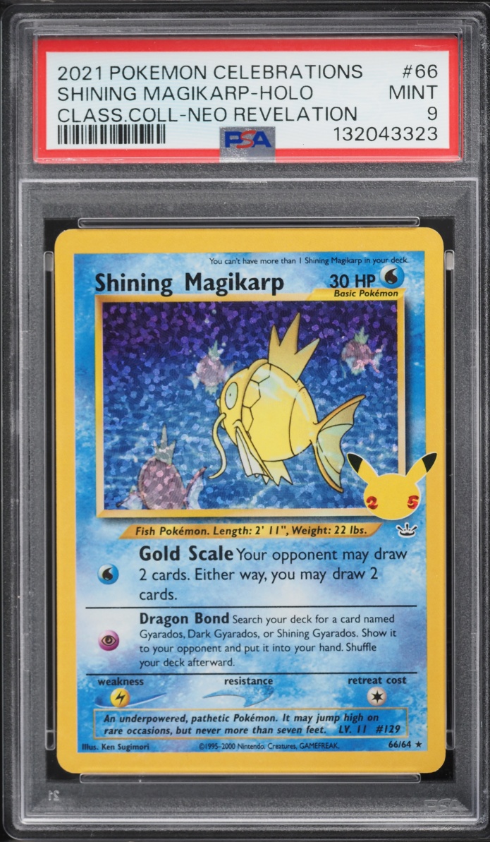 2021 Pokemon SWSH Celebrations Classic Collection Holo Shining Magikarp #66 PSA 9 MINT