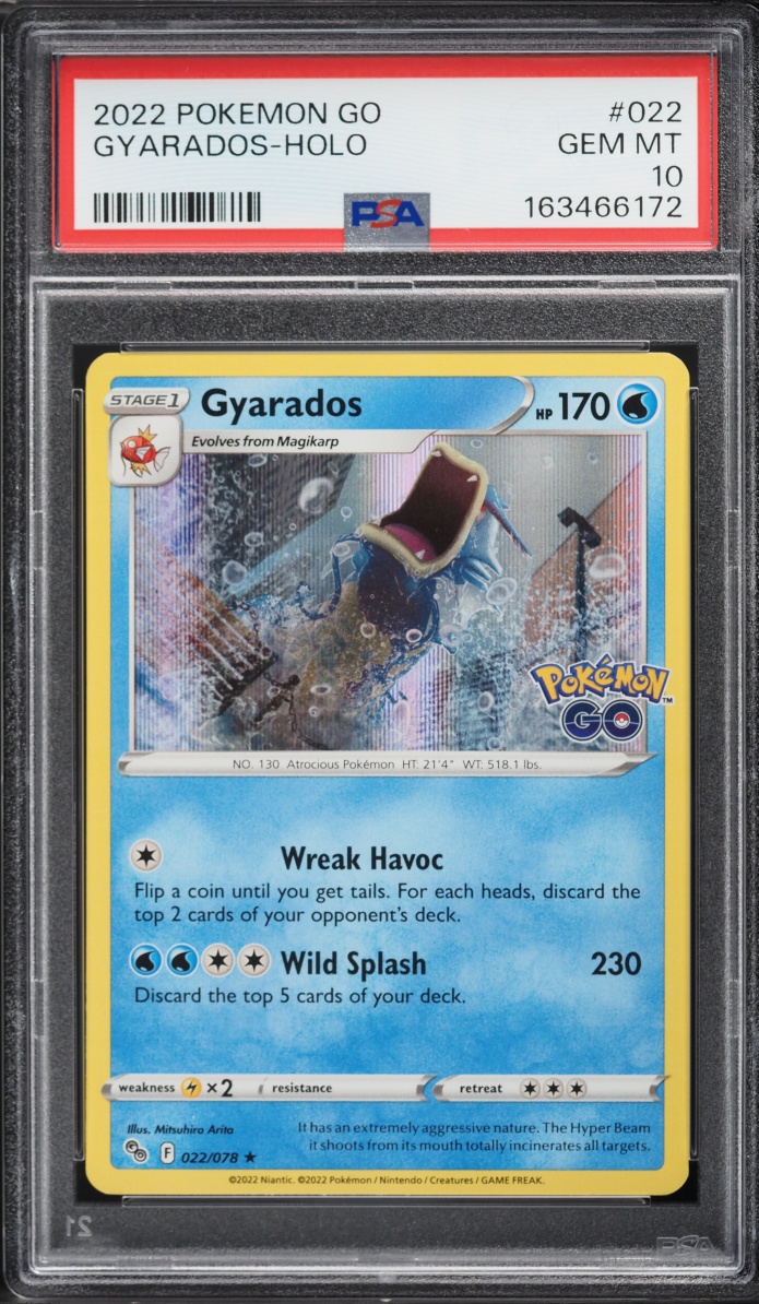 2022 Pokemon Sword & Shield GO Holo Gyarados #22 PSA 10 GEM MINT