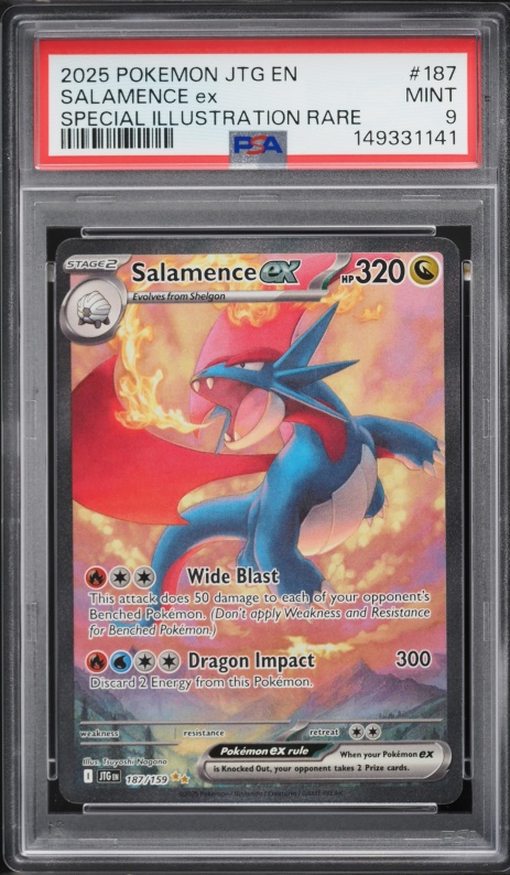 2025 Pokemon Scarlet & Violet Journey Together SIR Salamence EX #187 PSA 9 MINT