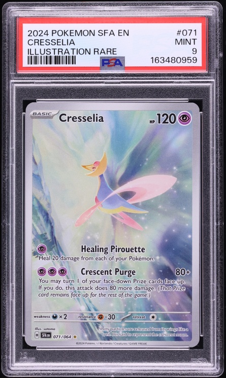 2024 Pokemon Scarlet & Violet Shrouded Fable IR Cresselia #71 PSA 9 MINT
