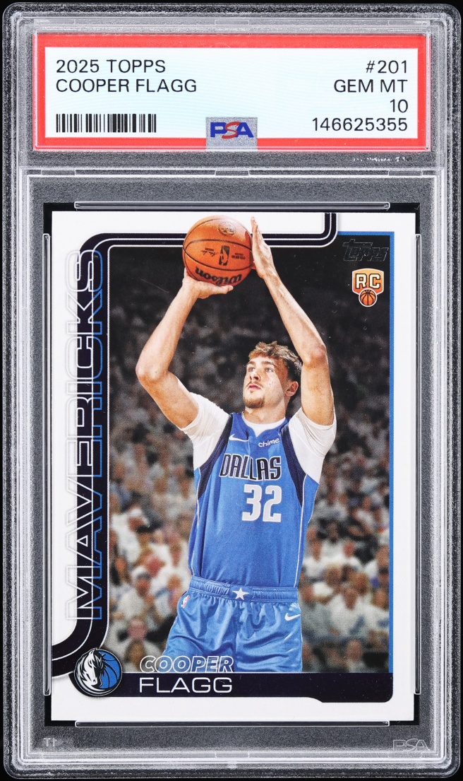 2025 Topps Basketball Cooper Flagg ROOKIE #201 PSA 10 GEM MINT