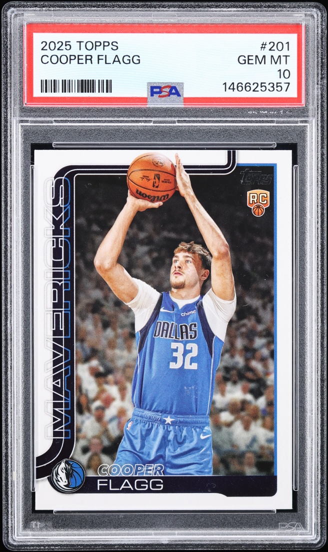 2025 Topps Basketball Cooper Flagg ROOKIE #201 PSA 10 GEM MINT