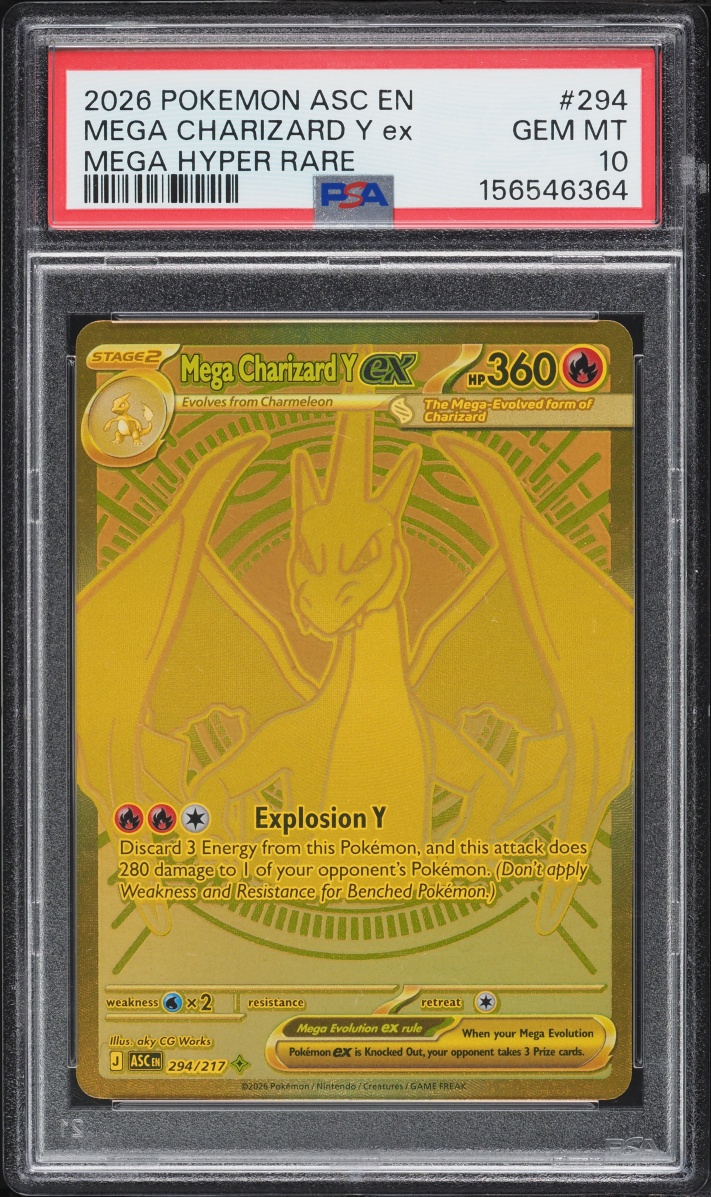 2026 Pokemon Mega Evolution Ascended Heroes MHR Mega Charizard Y ex #294 PSA 10 GEM MINT