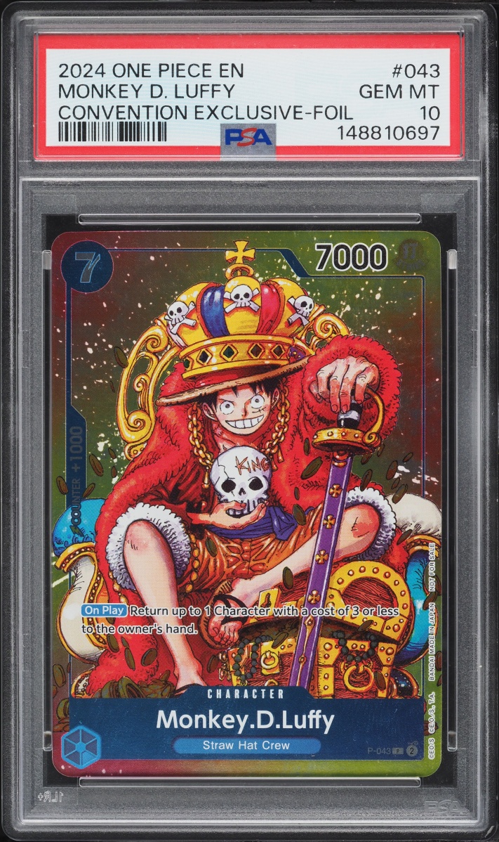 2024 One Piece Promo Convention Exclusive Foil Monkey D. Luffy #P-043 PSA 10 GEM MINT