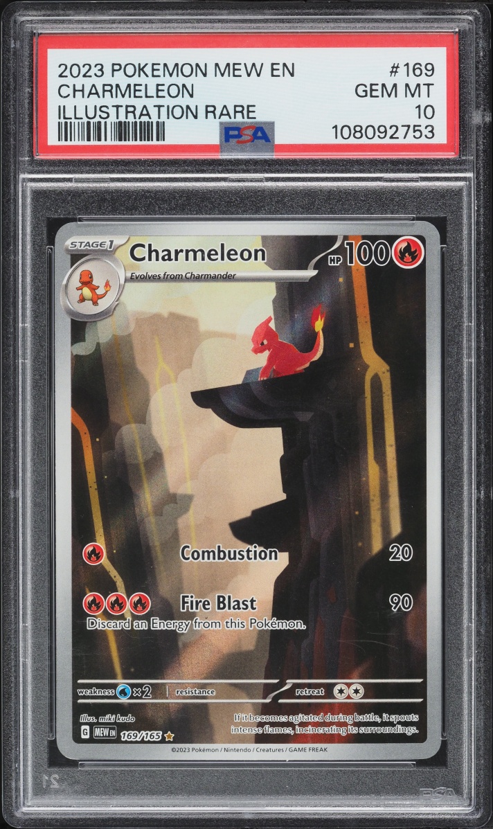 2023 Pokemon Scarlet & Violet 151 IR Charmeleon #169 PSA 10 GEM MINT