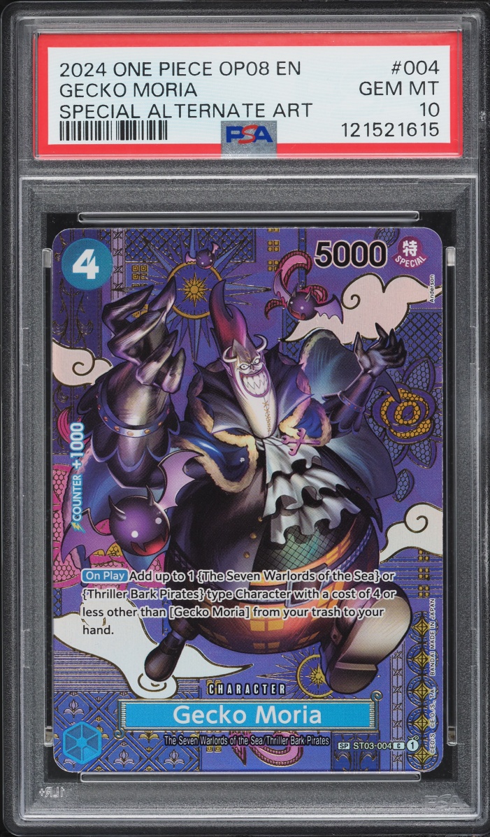 2024 One Piece Two Legends SP Alt Art Gecko Moria #ST03-004 PSA 10 GEM MINT